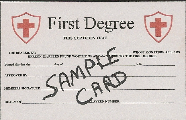Womens First Degree Card